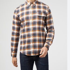 Ben Sherman Original Multicolor Plaid Button Down Shirt size medium